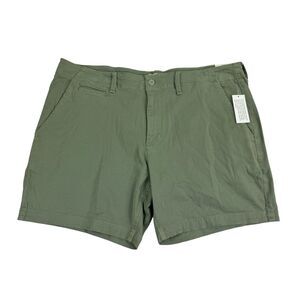 Sun + Stone Mens Colin Flat Front 7" Chino Shorts Artichoke Green 40